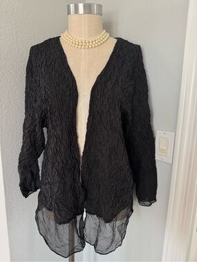 100% Silk Whispers Crinkle Jacket (Set Sold Seperately) M